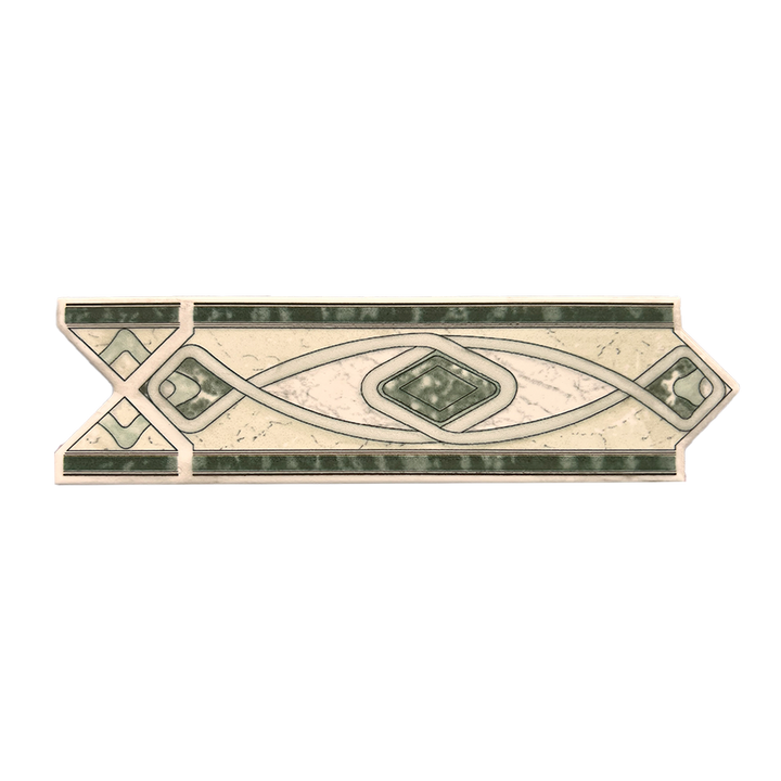 Comprar CENEFA LYON VERDE 6 CM X 20 CM PIEZA. Pisos y azulejos en México
