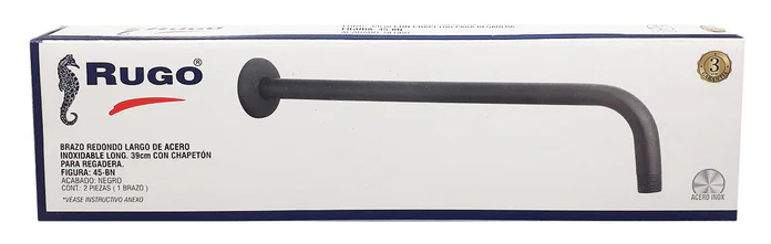 Comprar 45BN BRAZO Y CHAPETON LARGO 39 CM ACE. INOX NEGRO. Pisos y azulejos en México