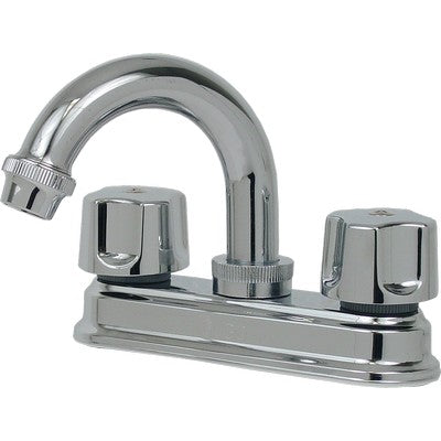 Comprar 24T MEZCLADORA 4" P/LAVABO CUELLO CURVO CROMO MANERAL TAURO. Pisos y azulejos en México