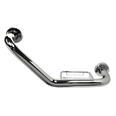 Comprar BSA01 BARRA DE SEGURIDAD ANGULAR CON JABONERA DE ACERO INOX.. Pisos y azulejos en México
