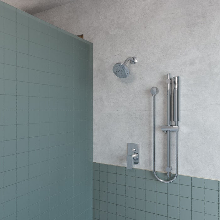 Comprar H-3300 REGADERA MULTICHORRO 5" BOTON CAMBIOS INC/BRAZO/CHAPETON CROMO. Pisos y azulejos en México