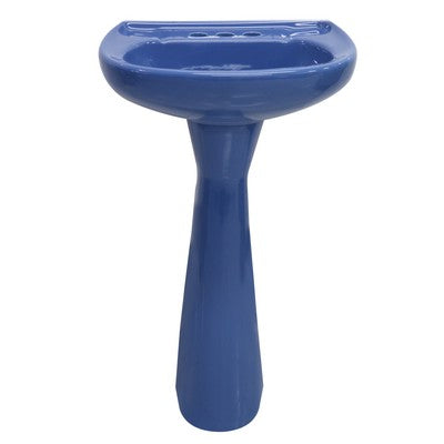 Comprar LAVABO Y PEDESTAL JAZMIN AZUL COLONIAL (Calidad única)*. Pisos y azulejos en México