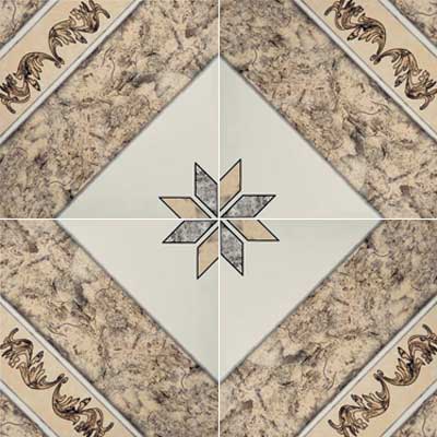 Comprar PISO SANTA JULIA ESTRELLA CAFE 33.6 CM X 33.6 CM. Pisos y azulejos en México