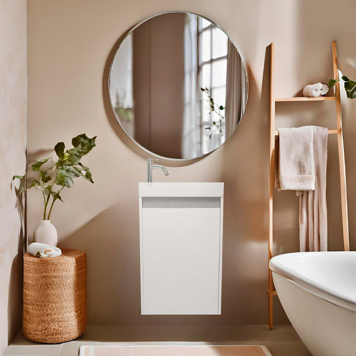 Comprar MUEBLE P/BAÑO ENJOY 45X25X60 BLANCO C/LAVABO. Pisos y azulejos en México