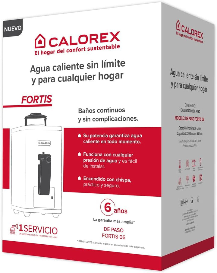 Comprar CALOREX DE PASO FORTIS 06 GAS LP. Pisos y azulejos en México