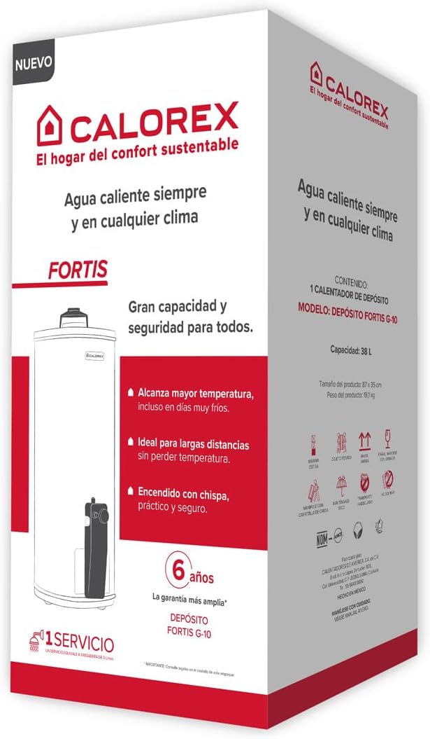 Comprar CALOREX DEPOSITO FORTIS G-10 GAS LP. Pisos y azulejos en México