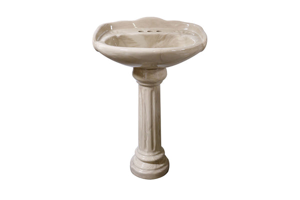Comprar LAVABO Y PEDESTAL OXFORD MARMOLEADO BEIGE. Pisos y azulejos en México