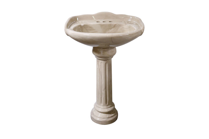 Comprar LAVABO Y PEDESTAL OXFORD MARMOLEADO BEIGE. Pisos y azulejos en México