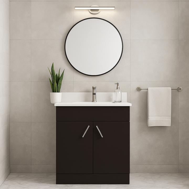 Comprar TOCADOR ALHELI MEL. 63X47 ROBLE DAKAR CHOCOLATE OVALIN BLANCO. Pisos y azulejos en México