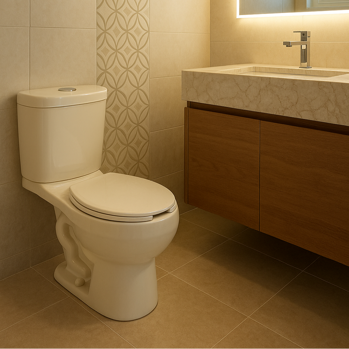 Comprar WC OLIMPIA ECOLOGICO 3.8 L MARFIL ALTO BRILLO. Pisos y azulejos en México