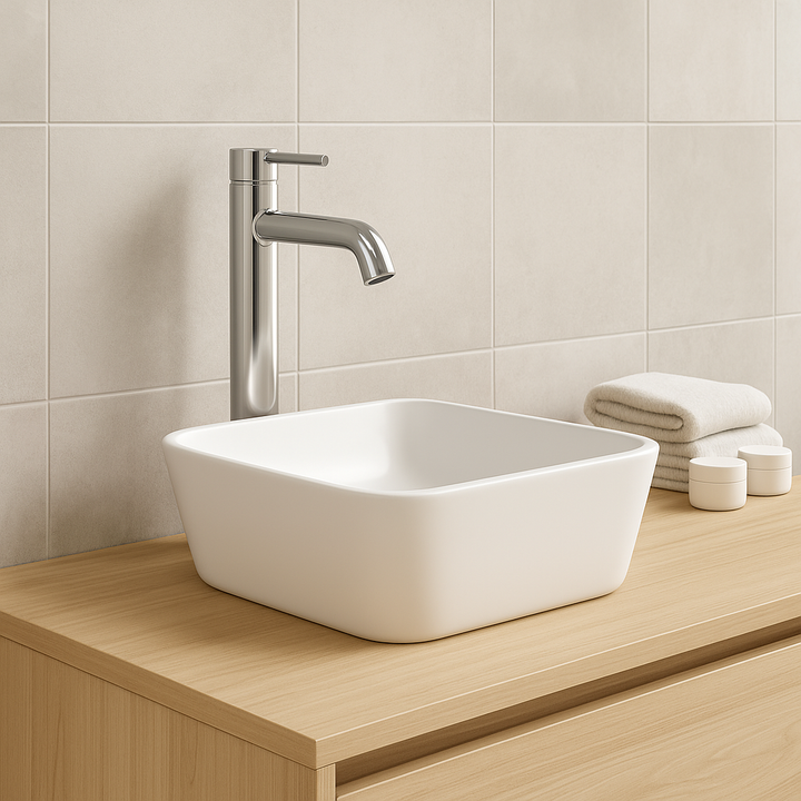 Comprar LAVABO CASTEL .48 X .37 DOMUS BLANCO. Pisos y azulejos en México