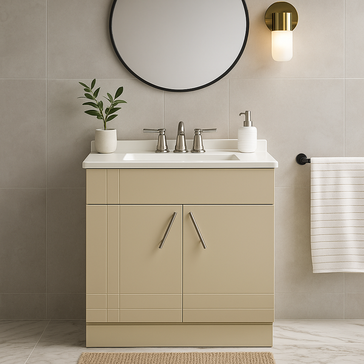 Comprar TOCADOR KATIA MEL. 63X47 NOGAL TERRACOTA OVALIN HUESO. Pisos y azulejos en México