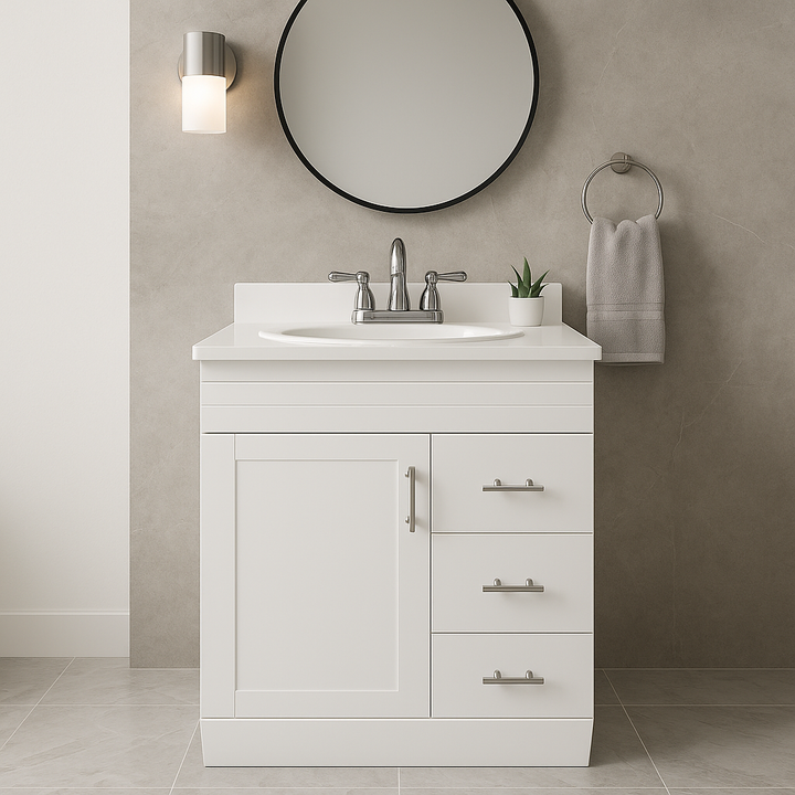 Comprar TOCADOR AZALIA 63 CM X 47 CM BLANCO ALTO BRILLO CON OVALIN. Pisos y azulejos en México