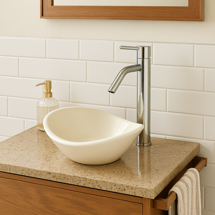 Comprar LV CASSINI M LAVABO DE SOBREPONER SIN REBOS. MARFIL. Pisos y azulejos en México