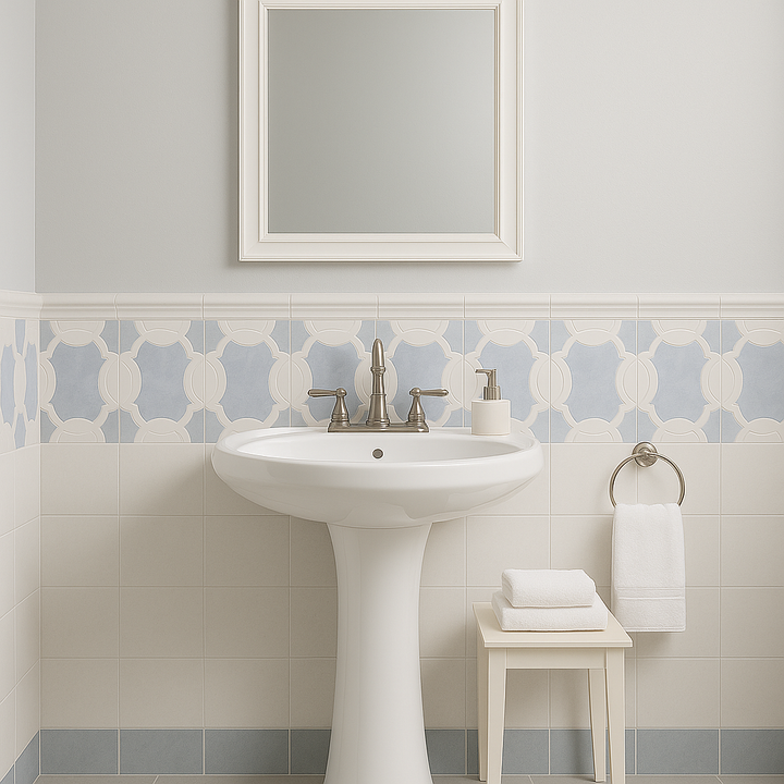Comprar MURO VITROMEX TRIPOLI AZUL 20.1 CM X 30.19 CM. Pisos y azulejos en México