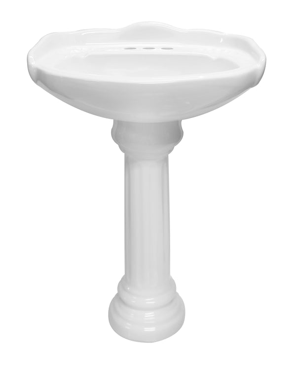 Comprar LAVABO Y PEDESTAL OXFORD BLANCO. Pisos y azulejos en México