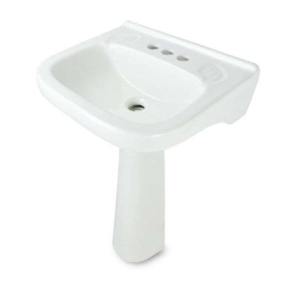 Comprar LAVABO Y PEDESTAL PROVENZAL BLANCO COMERCIAL. Pisos y azulejos en México
