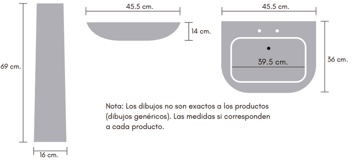 Comprar LAVABO Y PEDESTAL COMFORT BLANCO (Calidad única)*. Pisos y azulejos en México