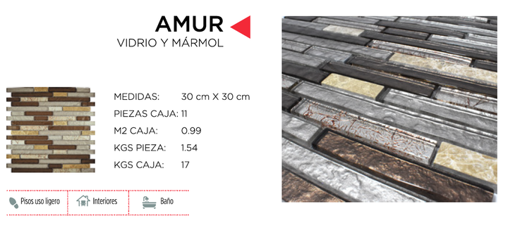 Comprar MALLA AMUR 1 PZA 30 CM X 30 CM. Pisos y azulejos en México