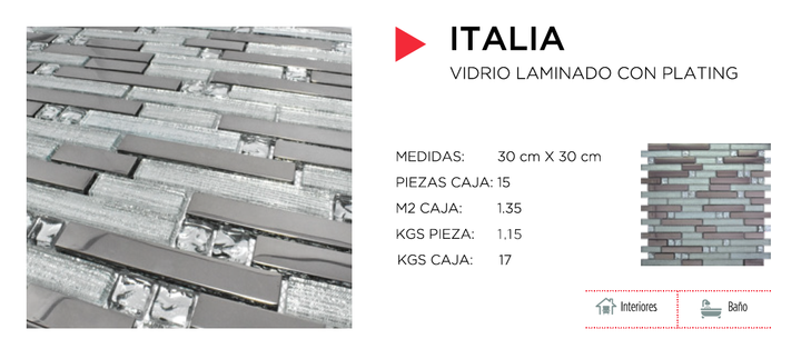 Comprar MALLA ITALIA 1 PZA 30 CM X 30 CM. Pisos y azulejos en México