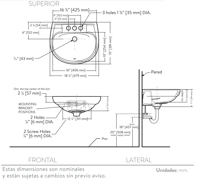 Comprar 3596 LAVABO CIVIC HUESO. Pisos y azulejos en México