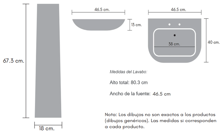 Comprar FUENTE Y PEDESTAL CLASSIC BLANCO (Calidad única)*. Pisos y azulejos en México