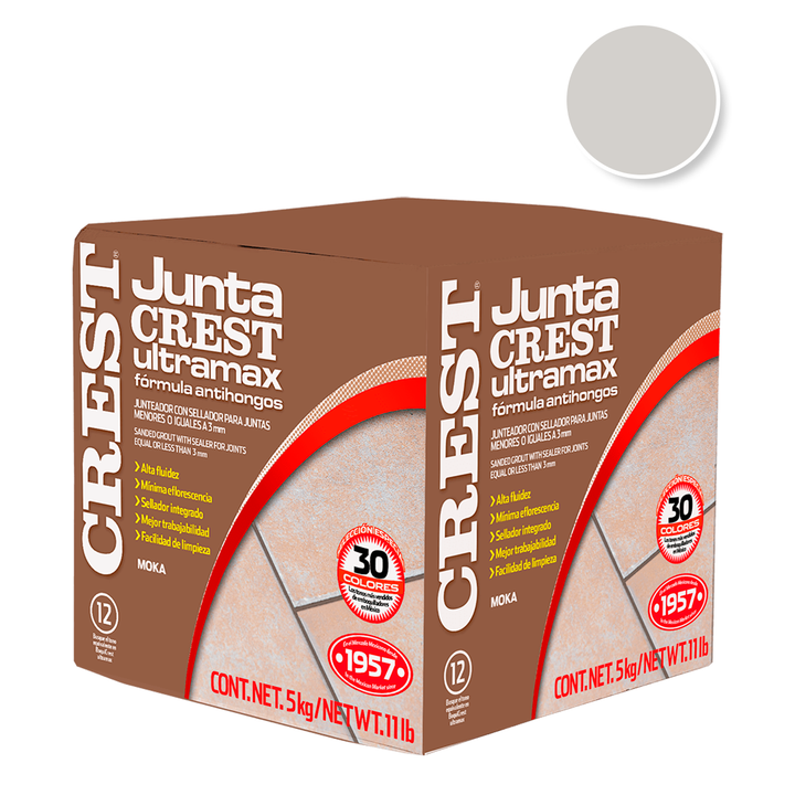 Comprar JUNTACREST ANTIHONGOS ARENA ULTRAMAX 5KG. Pisos y azulejos en México