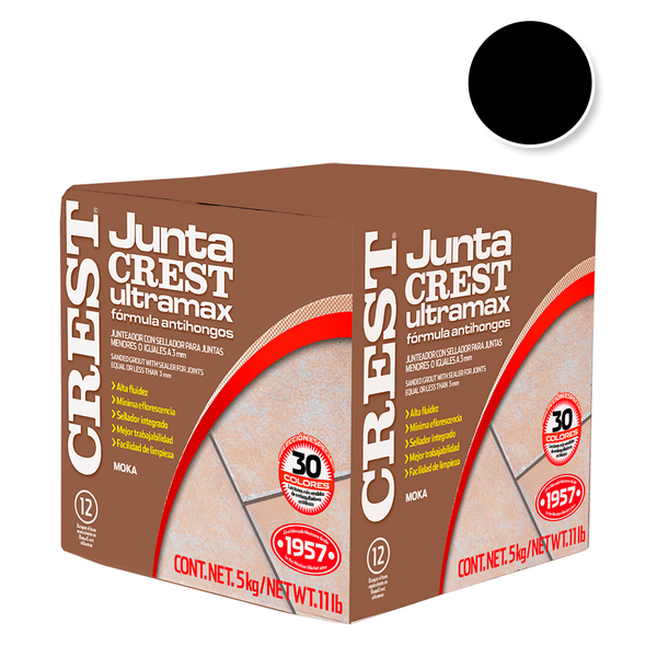 Comprar JUNTACREST ANTIHONGOS NEGRO ULTRAMAX 5KG. Pisos y azulejos en México