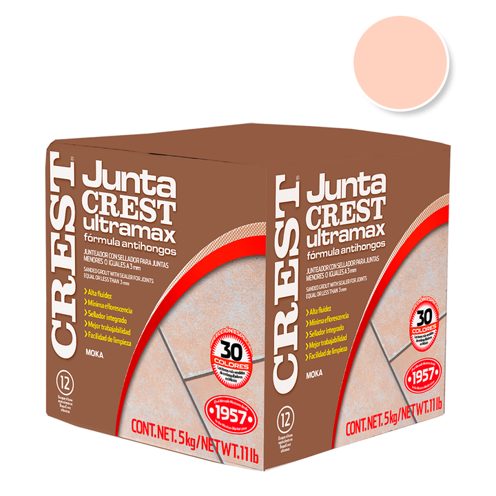 Comprar JUNTACREST ANTIHONGOS CREMA ULTRAMAX 5KG. Pisos y azulejos en México