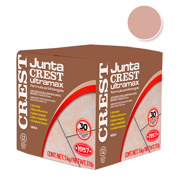 Comprar JUNTACREST ANTIHONGOS CHAMPAGNE ULTRAMAX 5KG. Pisos y azulejos en México