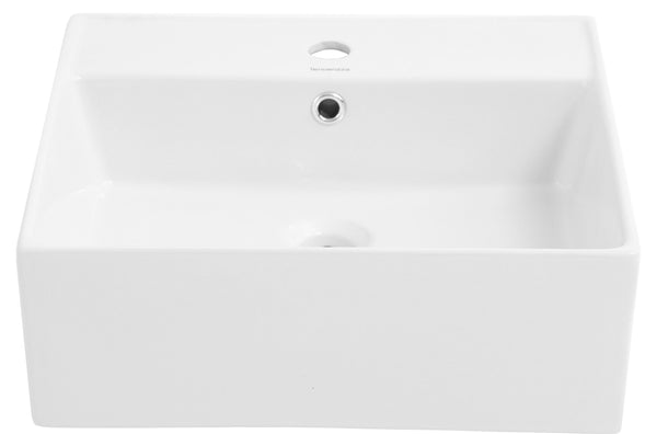 Comprar PL002 LAVABO TIBER CUADRADO CERAMICO COLOR BLANCO. Pisos y azulejos en México