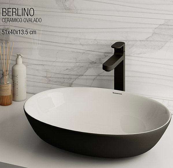 Comprar PL015 LAVABO BERLINO REDONDO NEGRO. Pisos y azulejos en México