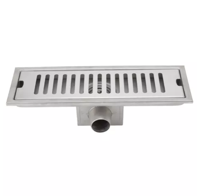 Comprar 48RR RESUMIDERO C/REJILLA 287X87MM ACERO INOX 201 ELECTROPULIDO. Pisos y azulejos en México
