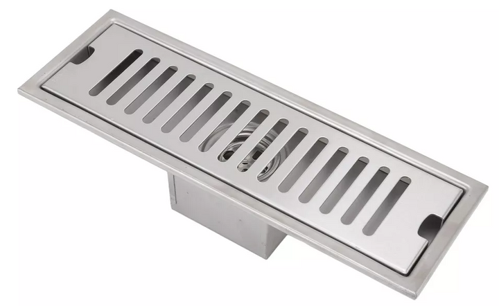 Comprar 48RR RESUMIDERO C/REJILLA 287X87MM ACERO INOX 201 ELECTROPULIDO. Pisos y azulejos en México