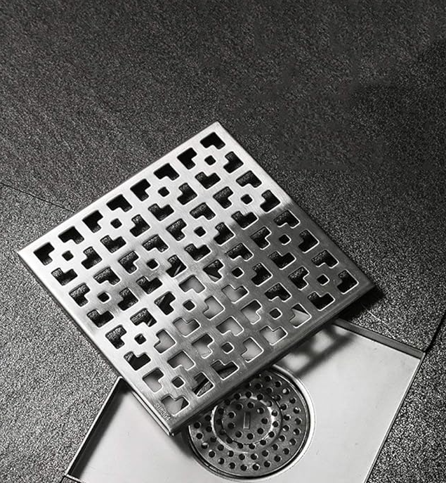 Comprar 48RC RESUMIDERO C/REJILLA 150X150MM ACERO INOX. 201 ELECTROPULIDO. Pisos y azulejos en México