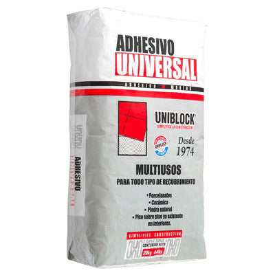 Comprar ADHESIVO UNIVERSAL UNIBLOCK BLANCO 20 KG. Pisos y azulejos en México