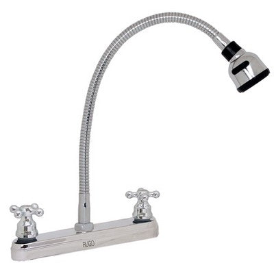Comprar 8CRF MEZCLADORA FLEXIBLE P/FREGADERO CROMO MANERAL CRUCETA. Pisos y azulejos en México