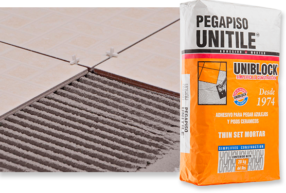 Comprar PEGA AZULEJO UNITILE BLANCO 20 KG. Pisos y azulejos en México