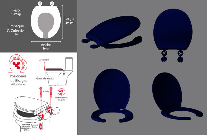 Comprar ASIENTO REX ELITE RED. AZUL COLONIAL CATO. Pisos y azulejos en México